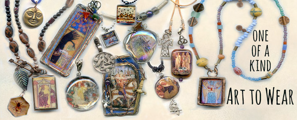 art-to-wear jewlery, pendants, medals